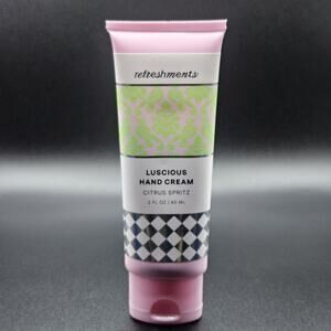 Refreshments Citrus Spritz Hand Cream 2 oz Vegan Moisturizer Shea Butter Cuticle